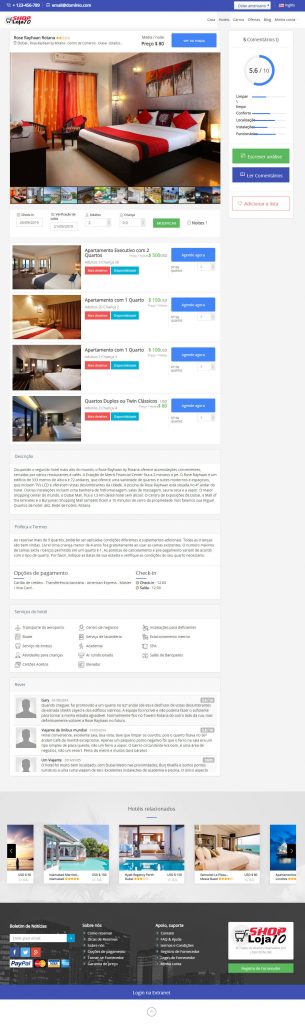 Script Portal de Hotéis e Turismo com Reserva Online Multihotéis em português