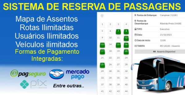 Reserva de passagem de ônibus Plugin Wordpress Bus Booking with Seat Reservation Pro