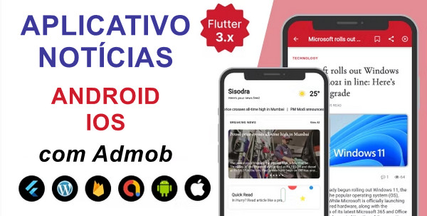 Aplicativo Notícias Android e IOS com Admob